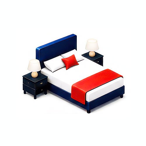 Illustration of a double bed