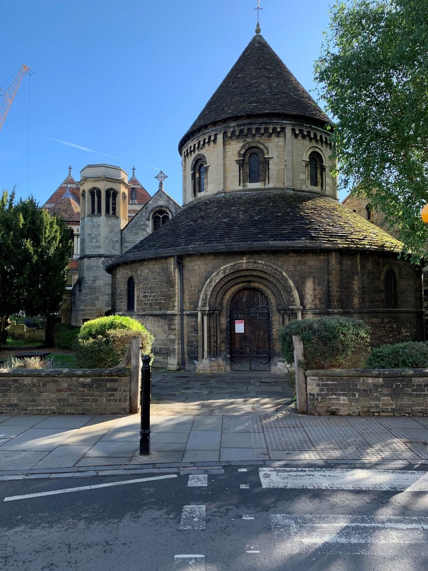 The Round Church in Cambridge, a Norman church with a circular nave, close to Christ’s College.